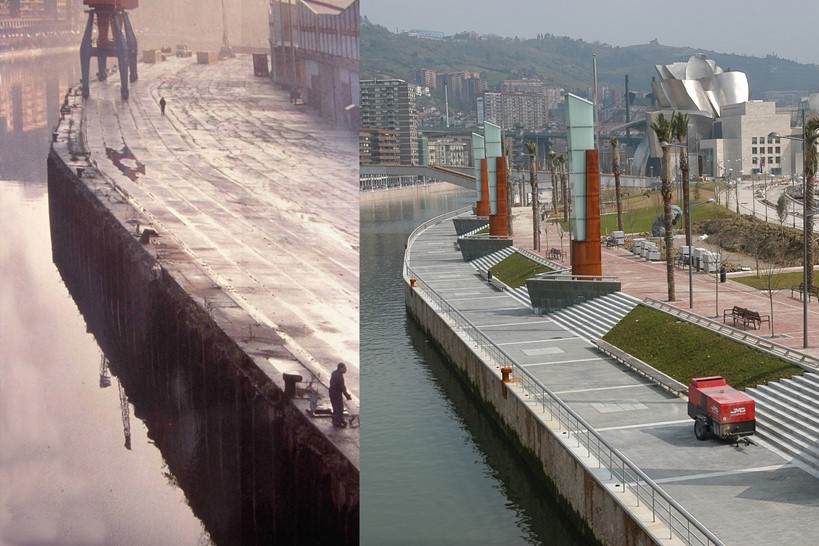 Bilbao’s waterfront – before and after the transformation