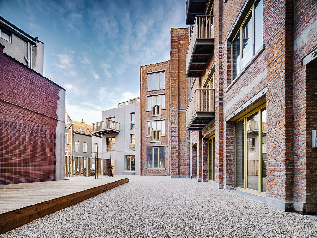 A former warehouse turned into collective housing project in Florastraat, Borgerhout