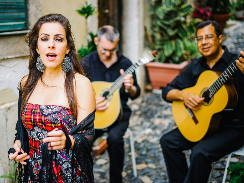 A Fado band performing on the street of Alfama, Lisbon